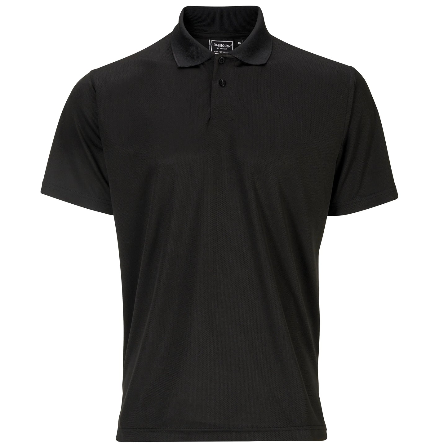 Supertouch Black Bird Eye Polo Shirt - W43 |  Supertouch