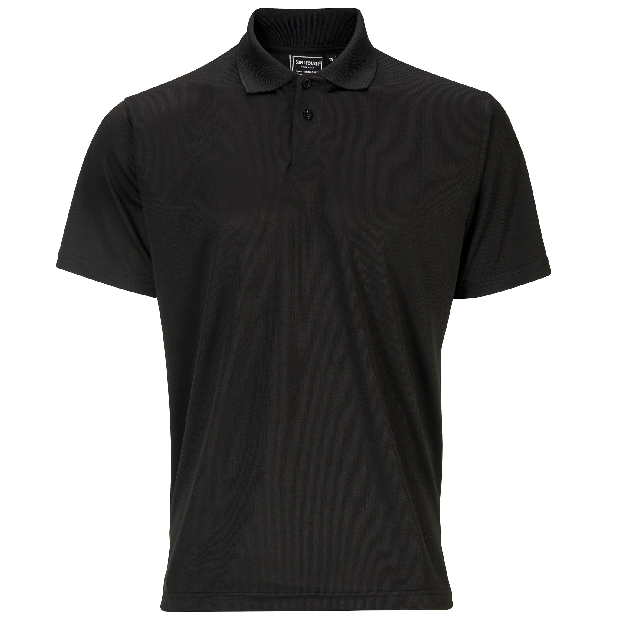 Supertouch Black Bird Eye Polo Shirt - W43 |  Supertouch
