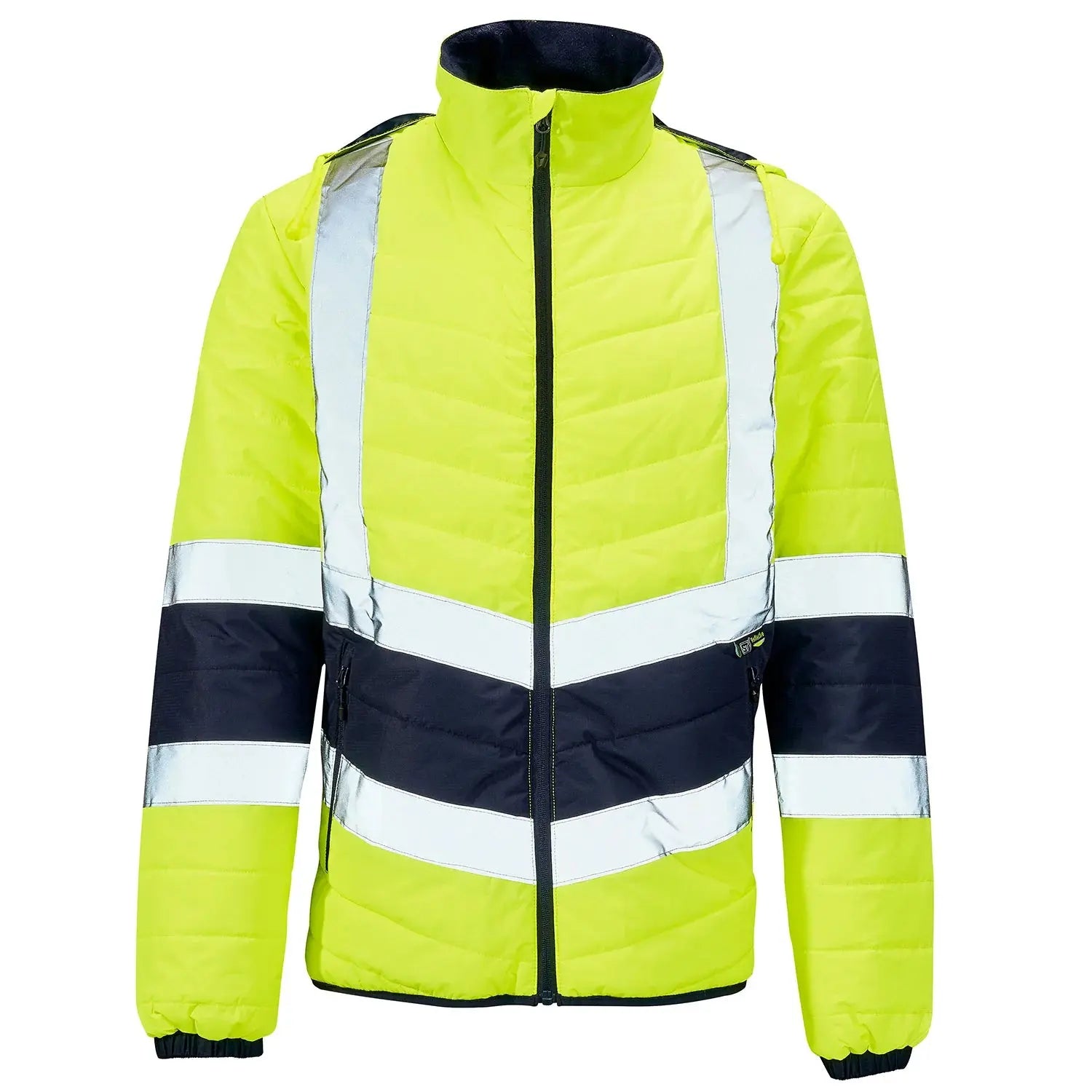 Supertouch Hi Vis Yellow 2 Tone Puffer Jacket - H144 |  Supertouch