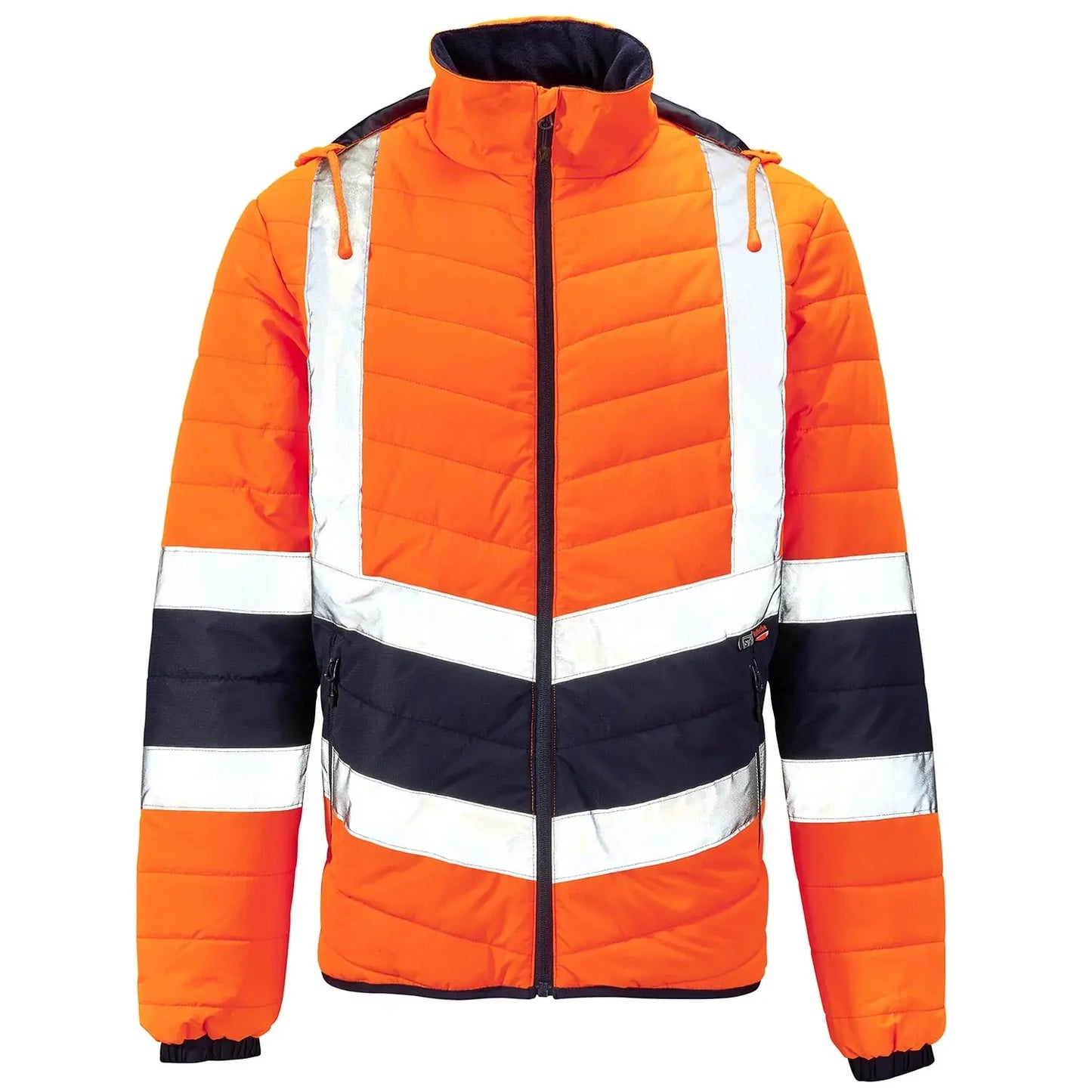 Supertouch Hi Vis Orange 2 Tone Puffer Jacket - H145 |  Supertouch