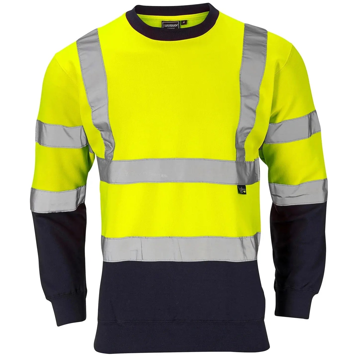 Supertouch Hi-Vis 2 Tone Yellow Sweatshirt - H132 |  Supertouch
