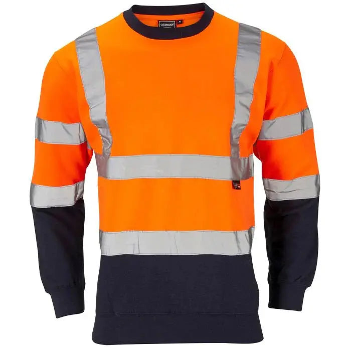 Supertouch Hi-Vis 2 Tone Orange Sweatshirt - H131 |  Supertouch