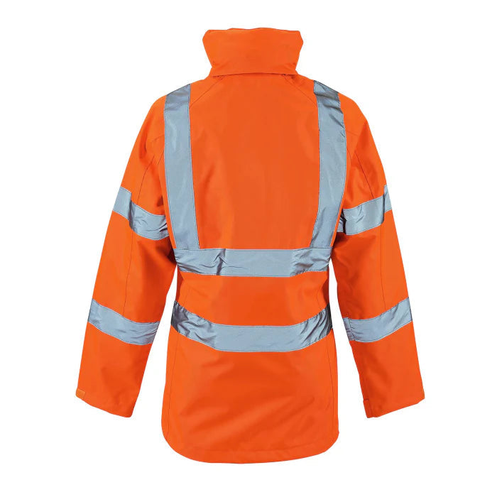 Supertouch - Ladies Hi Vis Orange Sophia Lightweight Jacket - HV303 |  Supertouch