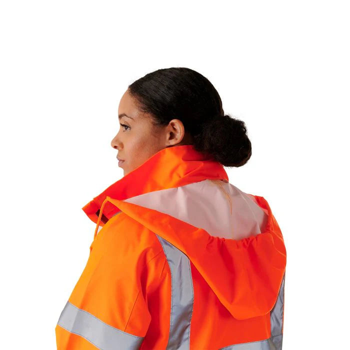 Supertouch - Ladies Hi Vis Orange Sophia Lightweight Jacket - HV303 |  Supertouch