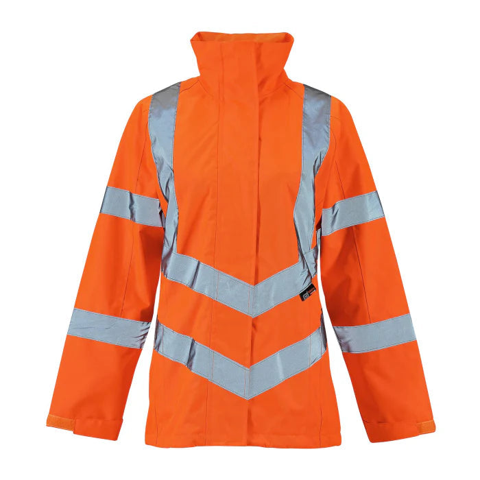 Supertouch - Ladies Hi Vis Orange Sophia Lightweight Jacket - HV303 |  Supertouch