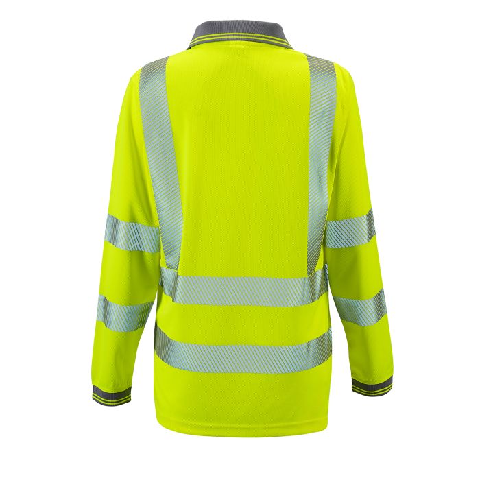 Supertouch - Ladies Hi Vis Yellow Jaya Birds Eye Polo - HV306 |  Supertouch