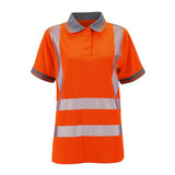 Supertouch - Ladies Hi Vis Orange Savannah Birds Eye Polo - HV309 |  Supertouch