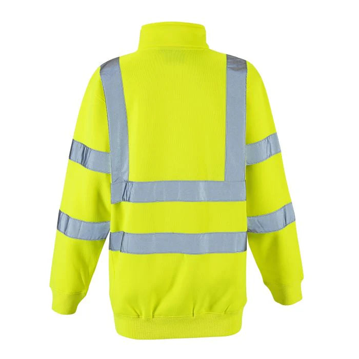 Supertouch - Ladies Hi Vis Yellow Eshaal Zipped Sweatshirt - HV314 |  Supertouch