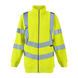 Supertouch - Ladies Hi Vis Yellow Eshaal Zipped Sweatshirt - HV314 |  Supertouch