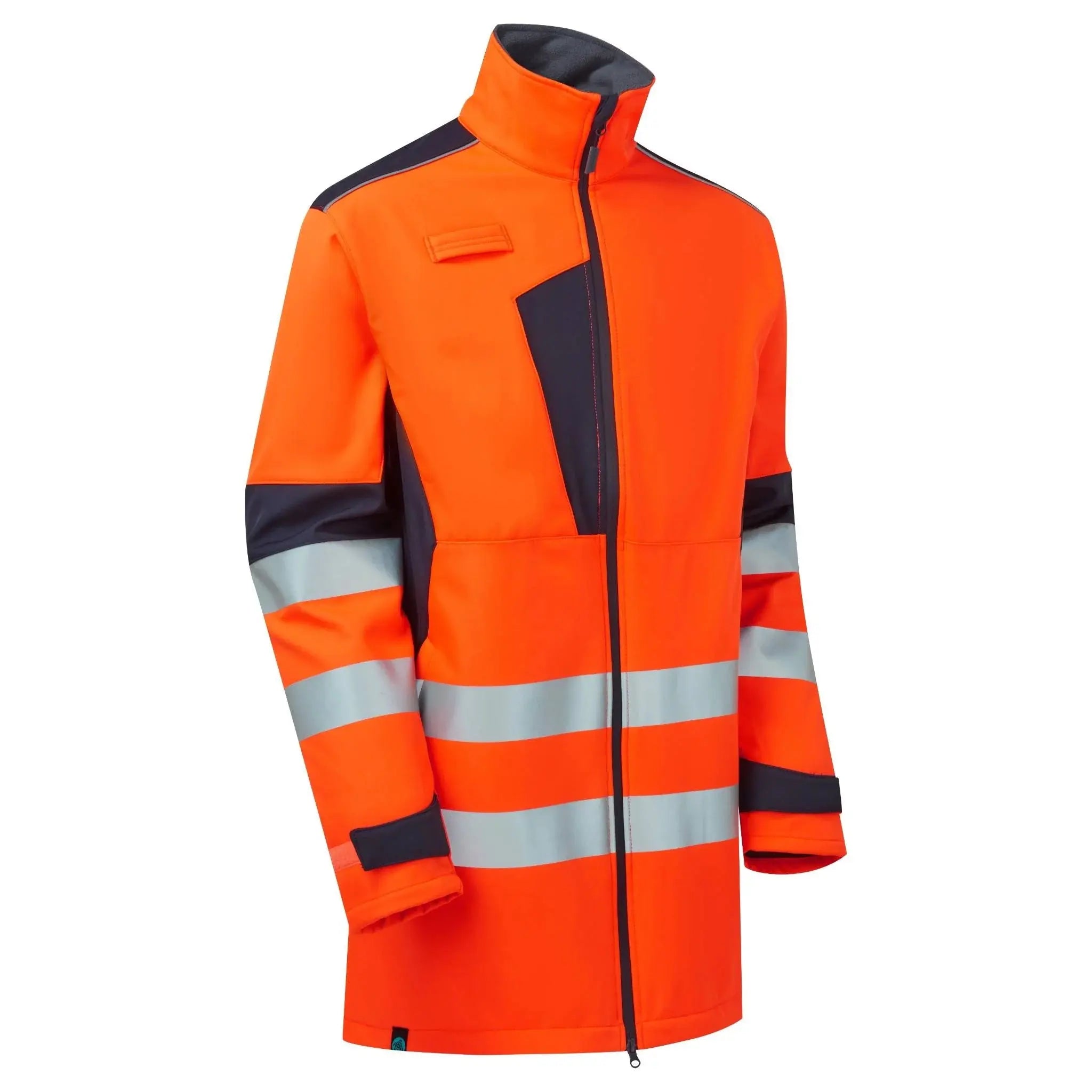 System Hi Vis Eco 3-Layer Orange Softshell Parka - SYS06 |  Supertouch Blue Sphere