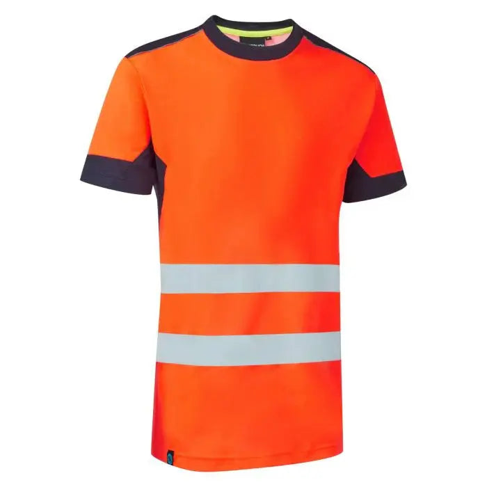 System Hi-Vis Eco CottonCool Orange T-Shirt - SYS12 |  Supertouch Blue Sphere