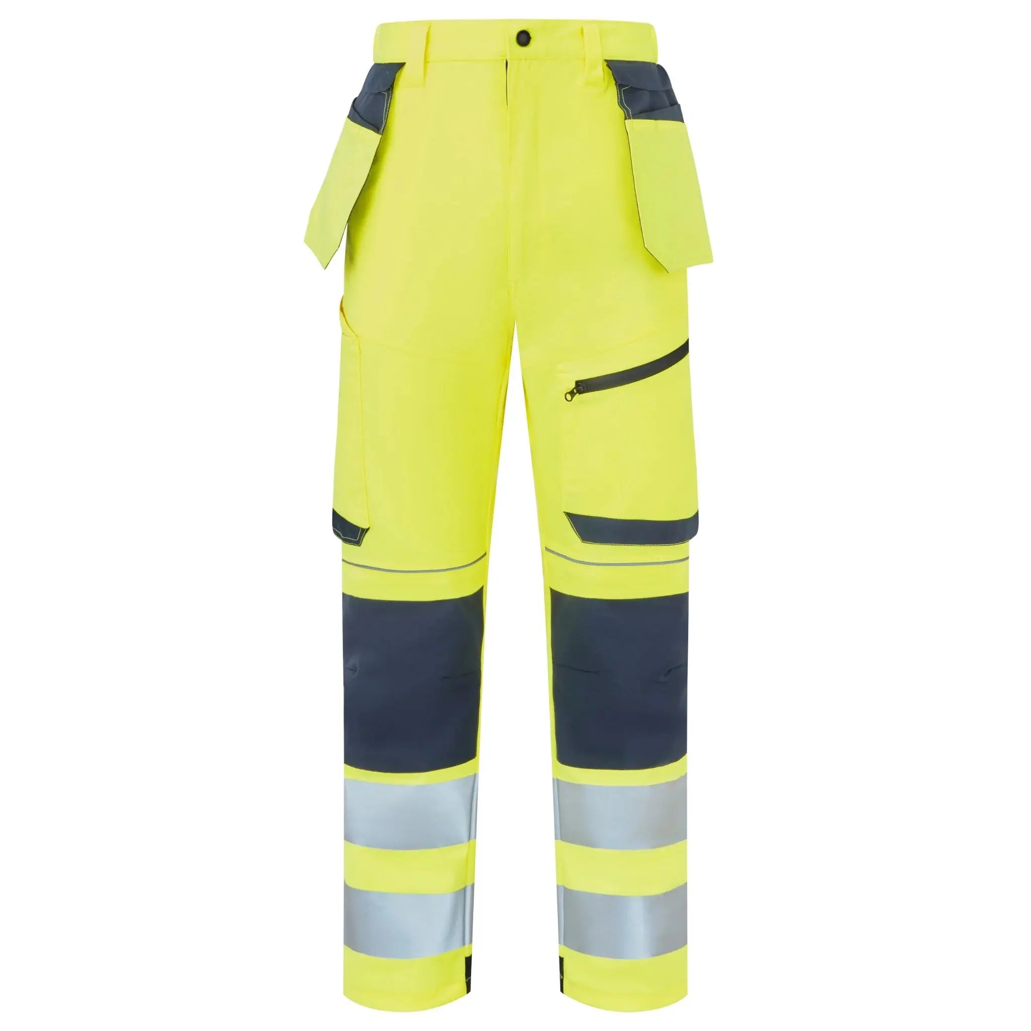 Supertouch System Hi-Vis Eco Stretch Removable Holster Yellow Trousers - SYS13 |  Supertouch Blue Sphere