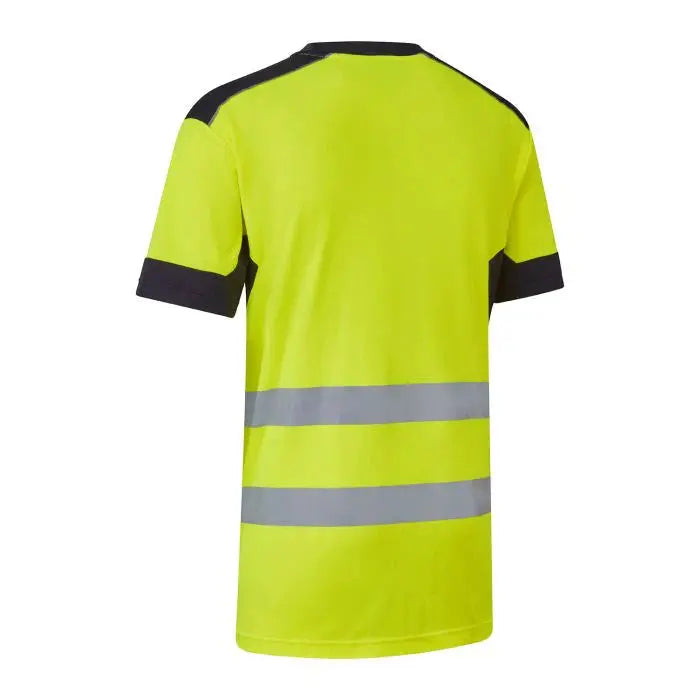 System Hi-Vis Eco CottonCool Yellow T-Shirt - SYS11 |  Supertouch Blue Sphere