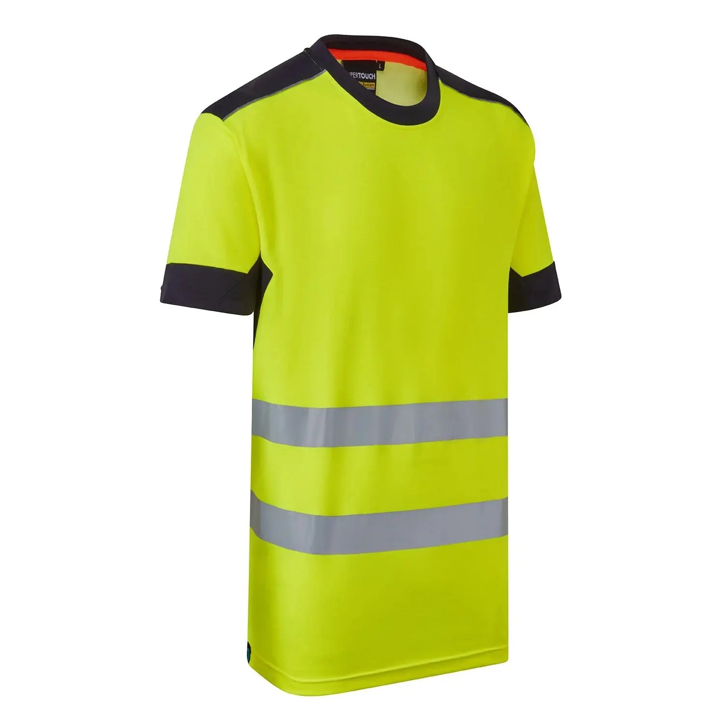 System Hi-Vis Eco CottonCool Yellow T-Shirt - SYS11 |  Supertouch Blue Sphere