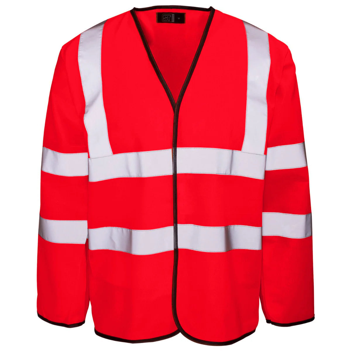 Supertouch Hi Vis Red Long Sleeved Velcro Vest - H81-1 |  Supertouch